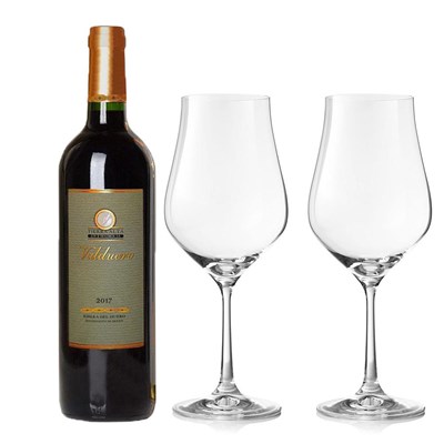 Valduero Crianza 75cl Red Wine And Crystal Classic Collection Wine Glasses